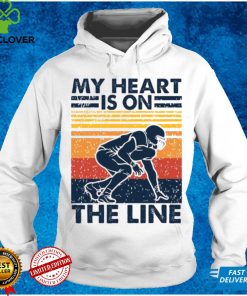 My heart is on the line football vintage shirt