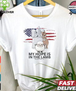 My hope is in the lamb revelation 7 17 sheep donkey and elephant shirt
