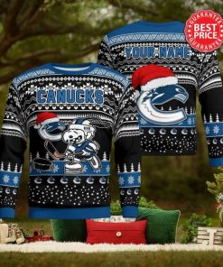 Personalized Vancouver Canucks Snoopy NHL Ugly Christmas Sweater