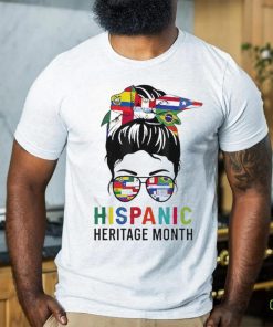National Hispanic Heritage Month Messy Bun Latin Flags Shirt 2 National Hispanic Heritage Month Messy Bun Latin Flags Shirt