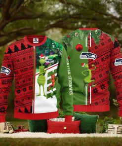 Seattle Seahawks Grinch & Scooby Doo Christmas Ugly Sweater