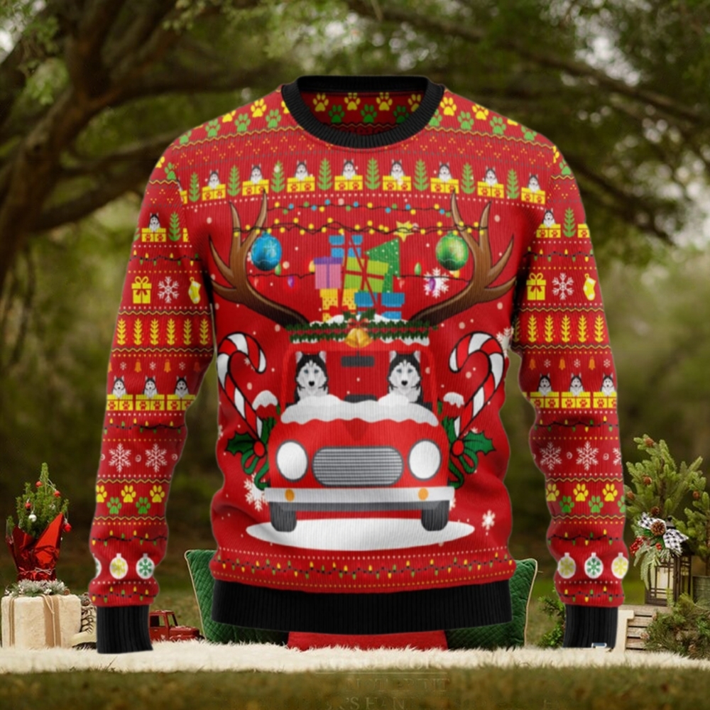 Siberian Husky Ugly Christmas Sweater Siberian Husky Ugly Christmas Sweater