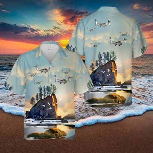 NASA Army Bell XV 15 Hawaiian Shirt