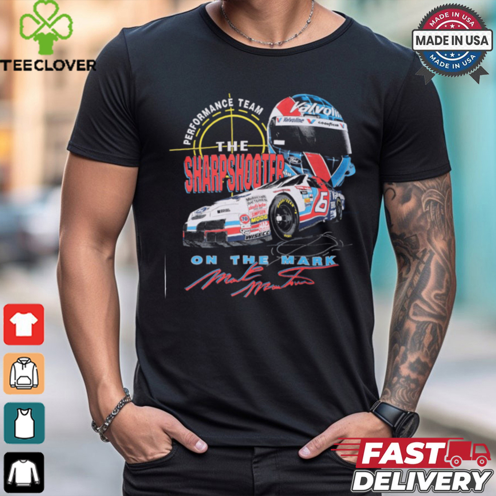 NASCAR 1995 Mark Martin 'Sharp Shooter' All Over T Shirt USA Made shirt NASCAR 1995 Mark Martin 'Sharp Shooter' All Over T Shirt USA Made shirt