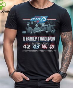 NASCAR Checkered Flag Sports 75 Years of Racing Petty Family Tradition Tee Shirt