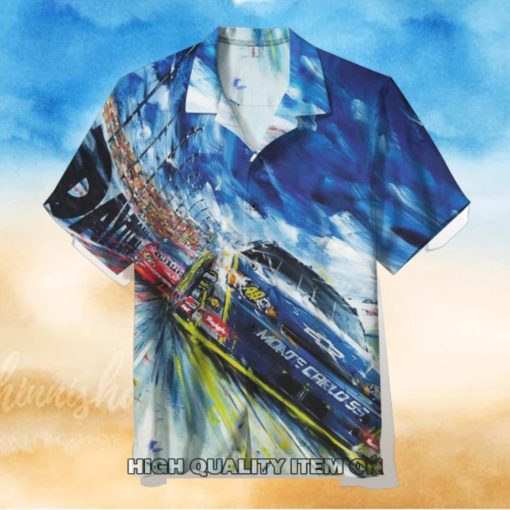 NASCAR Racing Sports Button Down Hawaiian Shirt
