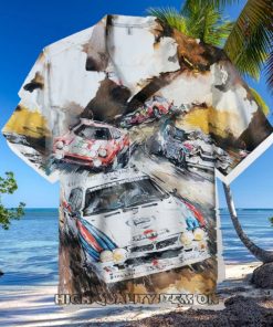 NASCAR Watercolor Style Sports Cars Hawaiian Shirt