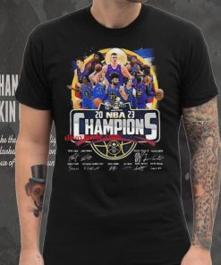 NBA 2023 champions denver nuggets signatures T shirt