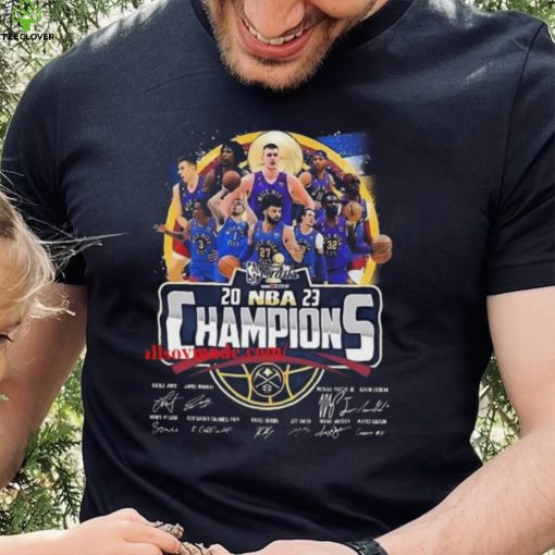 NBA 2023 champions denver nuggets signatures T shirt