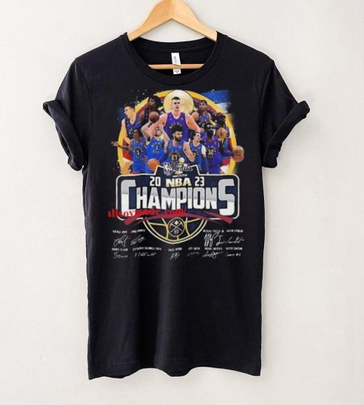 NBA 2023 champions denver nuggets signatures T shirt