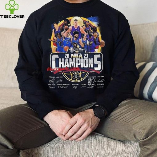 NBA 2023 champions denver nuggets signatures T shirt