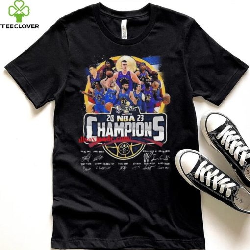 NBA 2023 champions denver nuggets signatures T shirt