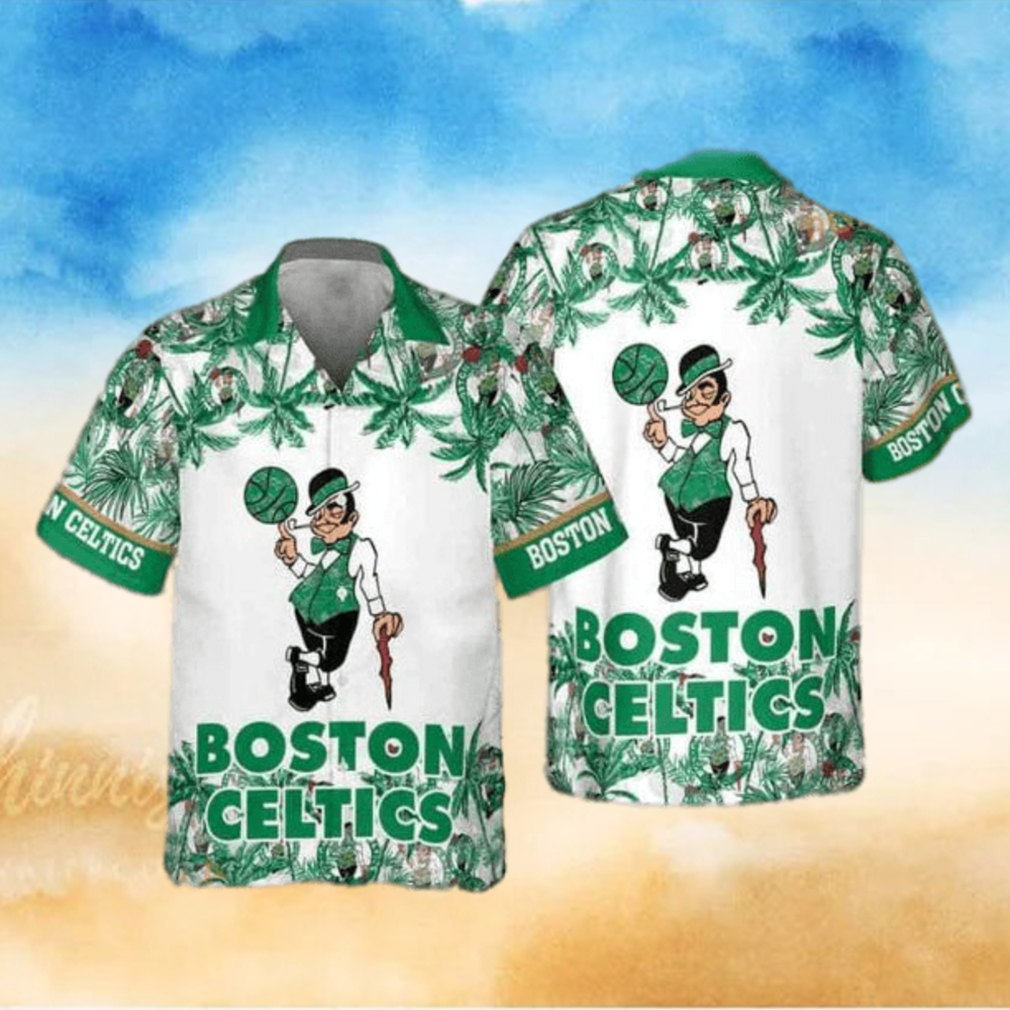 NBA Boston Celtics Hawaiian Shirt Palm Trees Beach Vacation Gift NBA Boston Celtics Hawaiian Shirt Palm Trees Beach Vacation Gift