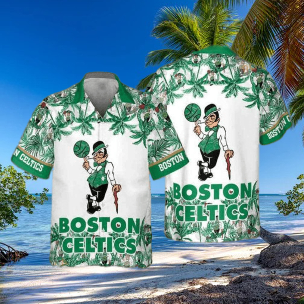NBA Boston Celtics Hawaiian Shirt Palm Trees Beach Vacation Gift NBA Boston Celtics Hawaiian Shirt Palm Trees Beach Vacation Gift