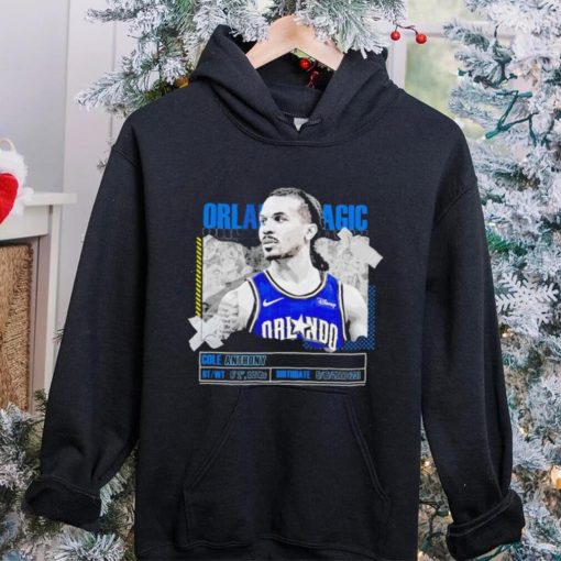 NBA Cole Anthony Orlando Magic basketball player information paper hoodie, sweater, longsleeve, shirt v-neck, t-shirt