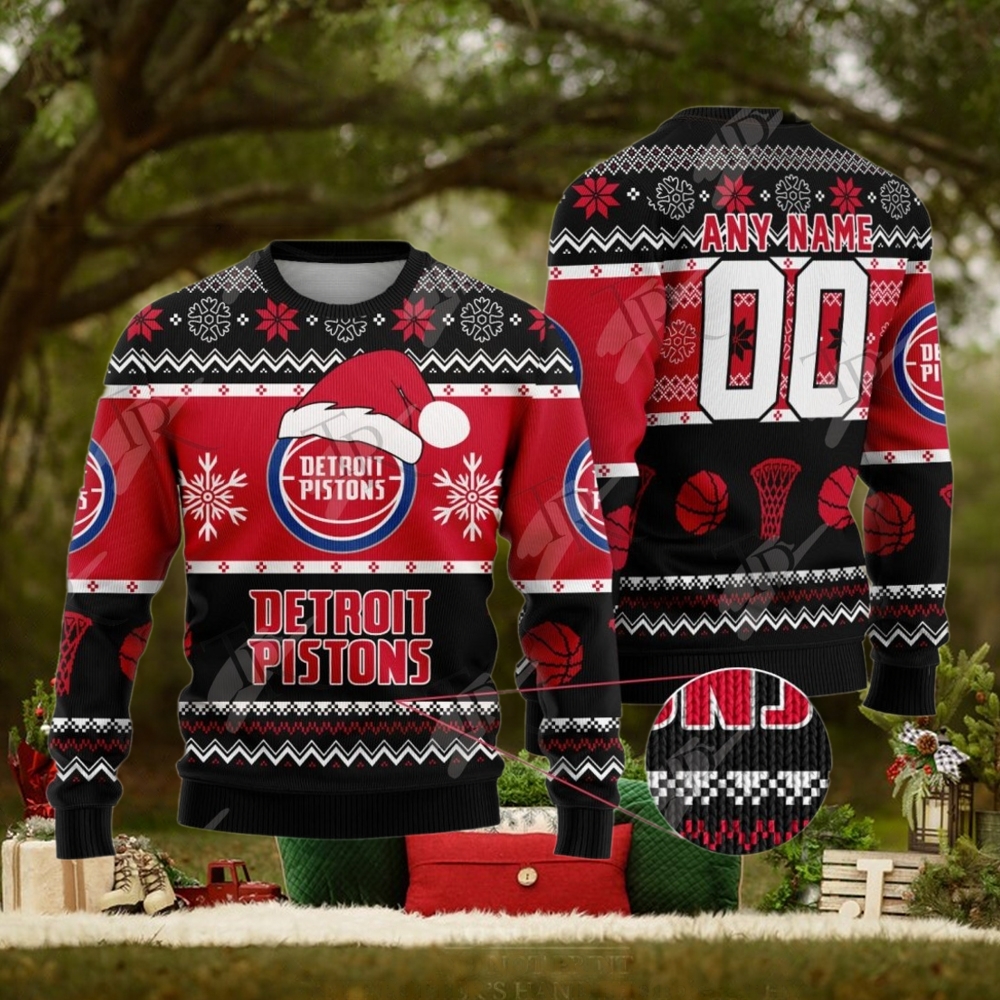 NBA Detroit Pistons Special Christmas Ugly Sweater Design NBA Detroit Pistons Special Christmas Ugly Sweater Design