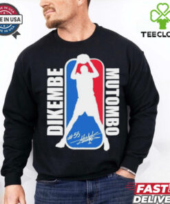 NBA Dikembe Mutombo No. 55 signature logo shirt 2 NBA Dikembe Mutombo No. 55 signature logo shirt