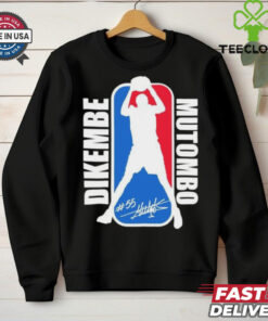 NBA Dikembe Mutombo No. 55 signature logo shirt 3 NBA Dikembe Mutombo No. 55 signature logo shirt