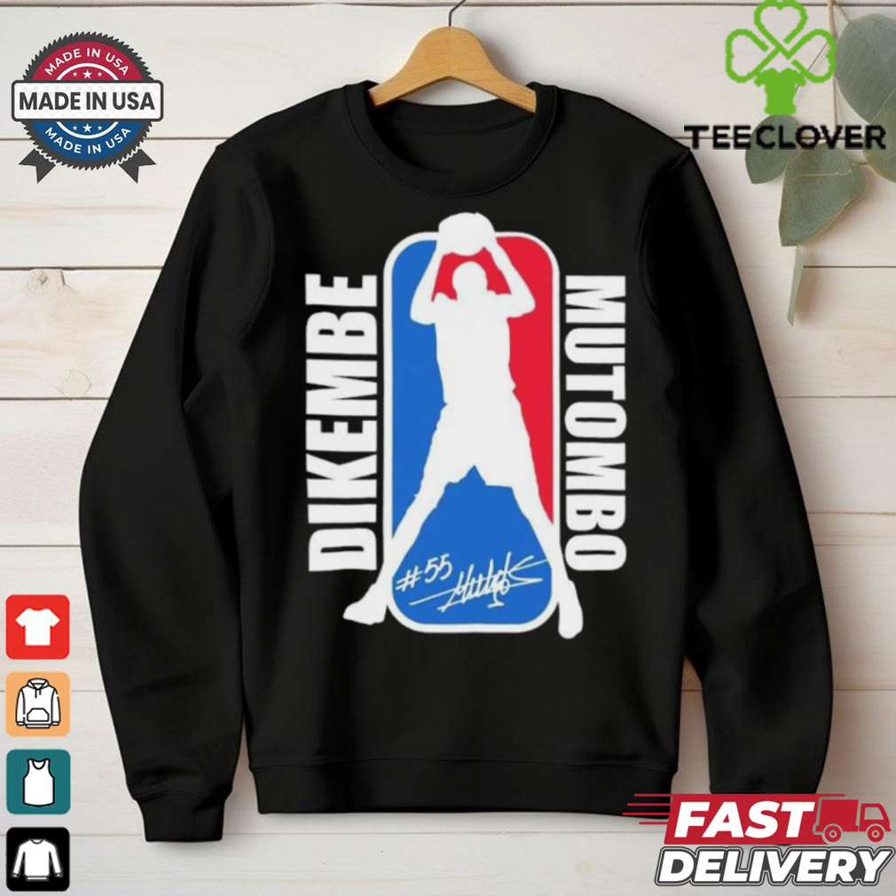 NBA Dikembe Mutombo No. 55 signature logo shirt NBA Dikembe Mutombo No. 55 signature logo shirt