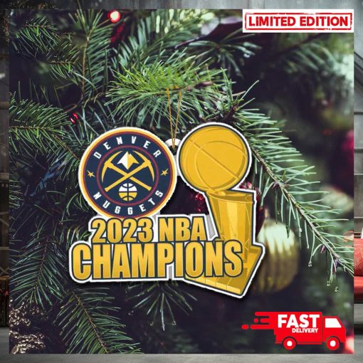 NBA Finals Champions 2023 Denver Nuggets Trophy Christmas Tree Decorations Ornament