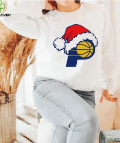 NBA Indiana Pacers basketball Santa hat logo shirt 2 NBA Indiana Pacers basketball Santa hat logo shirt