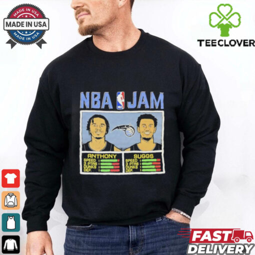 NBA Jam Cole Anthony and Jalen Suggs Orlando Magic cartoon shirt