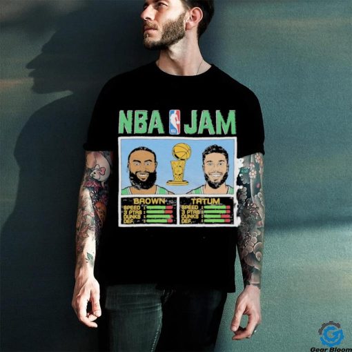 NBA Jam Jayson Tatum and Jaylen Brown Boston Celtics 2024 NBA Finals Champions NBA Jam Shirt