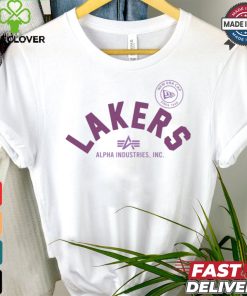 NBA Los Angeles Lakers Alpha Industries Striped T Shirt