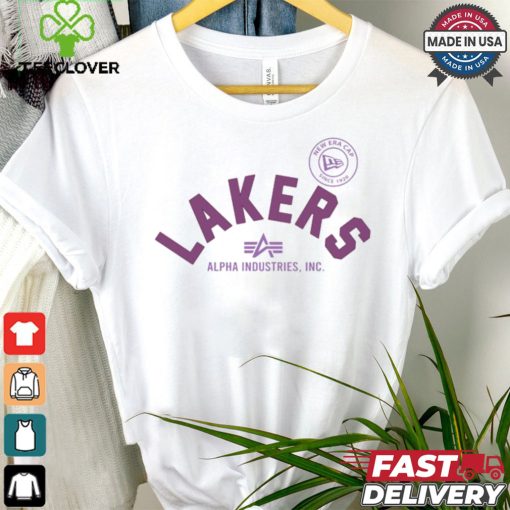 NBA Los Angeles Lakers Alpha Industries Striped T Shirt