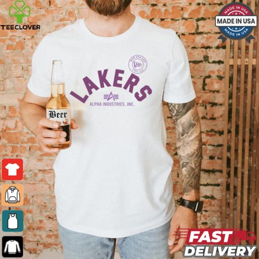 NBA Los Angeles Lakers Alpha Industries Striped T Shirt