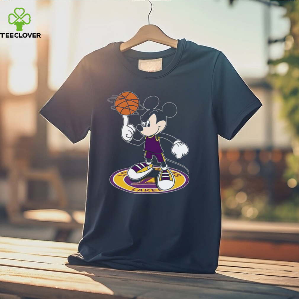 NBA Los Angeles Lakers Cheerful Mickey Disney Unisex T Shirt NBA Los Angeles Lakers Cheerful Mickey Disney Unisex T Shirt