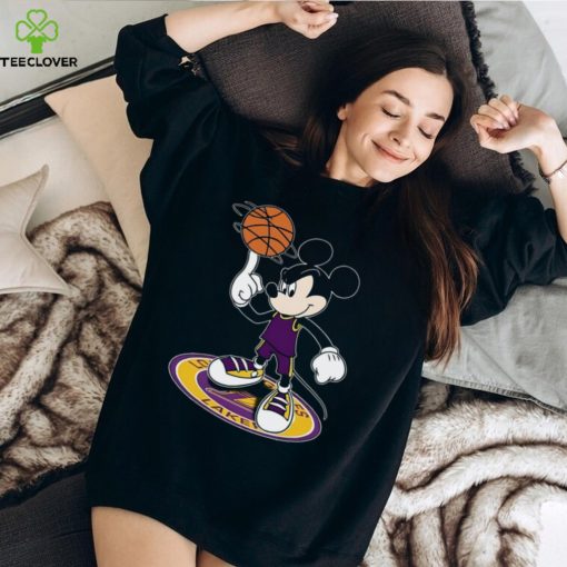 NBA Los Angeles Lakers Cheerful Mickey Disney Unisex T Shirt