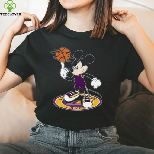 NBA Los Angeles Lakers Cheerful Mickey Disney Unisex T Shirt