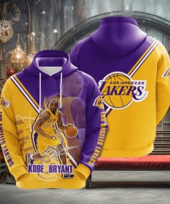 NBA Los Angeles Lakers Kobe Bryant Gold Purple Pullover Hoodie Ver 1