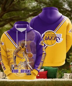 NBA Los Angeles Lakers Kobe Bryant Gold Purple Pullover Hoodie Ver 1