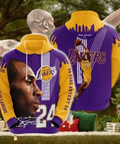 NBA Los Angeles Lakers Kobe Bryant Gold Purple Pullover Hoodie