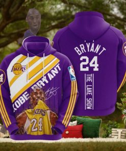 NBA Los Angeles Lakers Kobe Bryant Purple Pullover Hoodie Ver 1