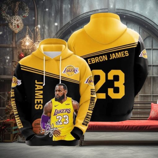 NBA Los Angeles Lakers Lebron James #23 Pullover Hoodie Ver 4