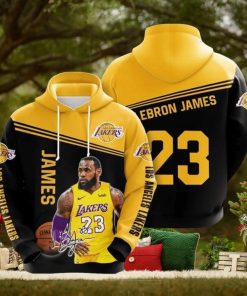 NBA Los Angeles Lakers Lebron James #23 Pullover Hoodie Ver 4
