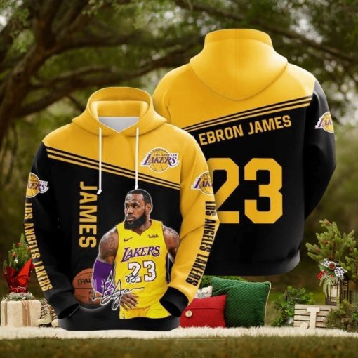 NBA Los Angeles Lakers Lebron James #23 Pullover Hoodie Ver 4