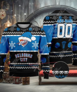 NBA Oklahoma City Thunder Special Christmas Ugly Sweater Design