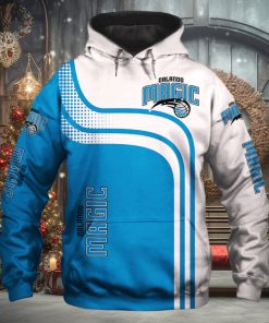 NBA Orlando Magic Bllue White Curves Pullover Hoodie