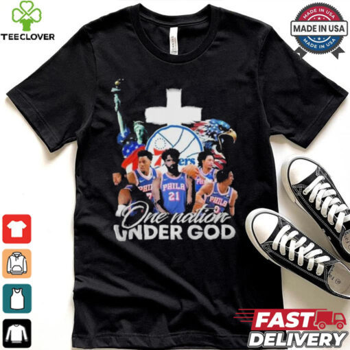 NBA Philadelphia 76ers One Nation Under God Vintage 2024 Shirt