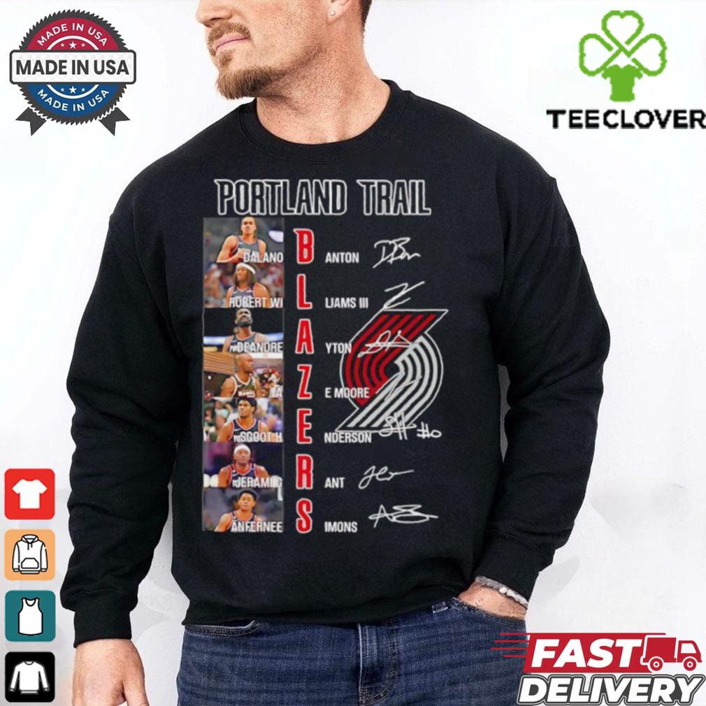 NBA Portland Trail Blazers players name signature shirt NBA Portland Trail Blazers players name signature shirt