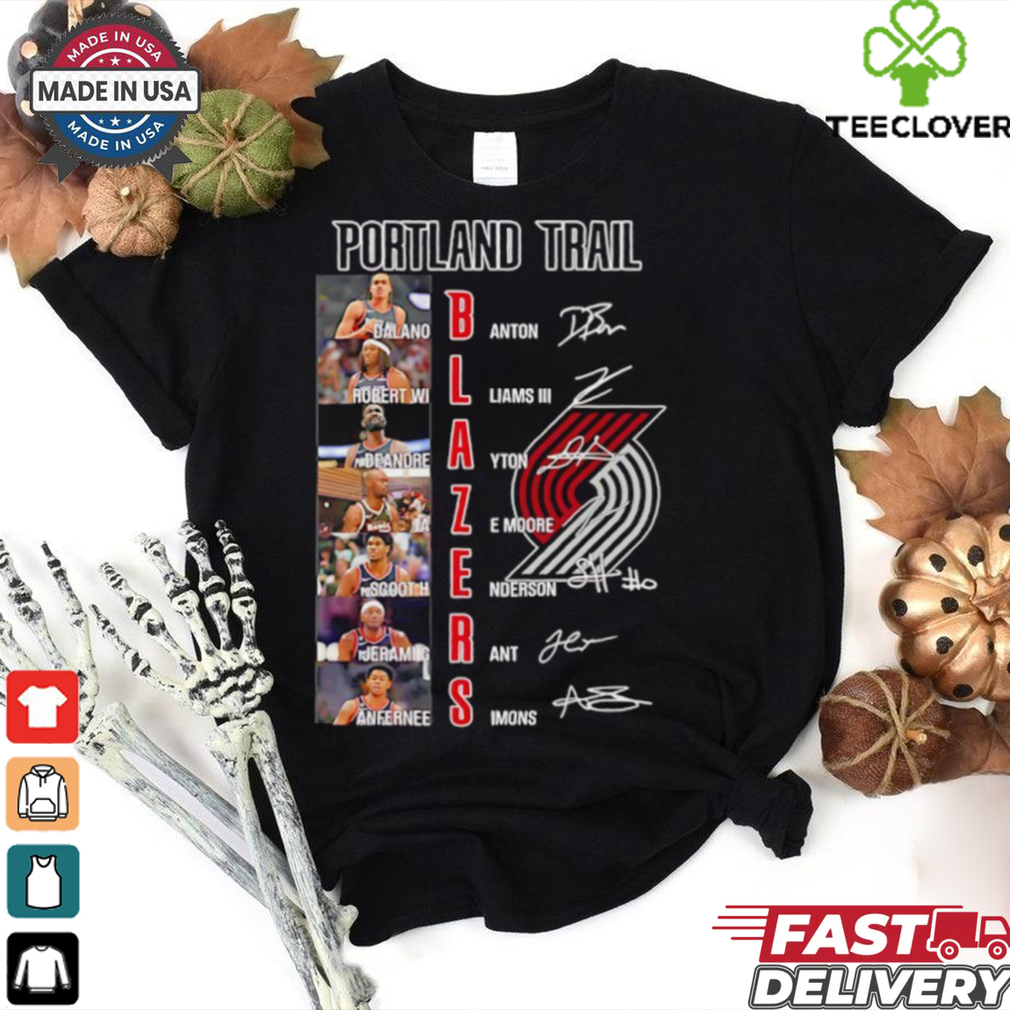 NBA Portland Trail Blazers players name signature shirt NBA Portland Trail Blazers players name signature shirt