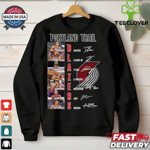 NBA Portland Trail Blazers players name signature shirt