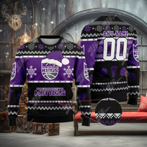 NBA Sacramento Kings Special Christmas Ugly Sweater Design