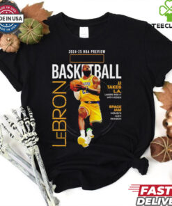 NBA preview Lebron James Los Angeles Lakers basketball on the drive graphic shirt 2 NBA preview Lebron James Los Angeles Lakers basketball on the drive graphic shirt