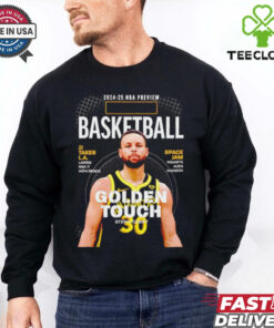 NBA preview Stephen Curry Golden State Warriors basketball Golden touch graphic shirt