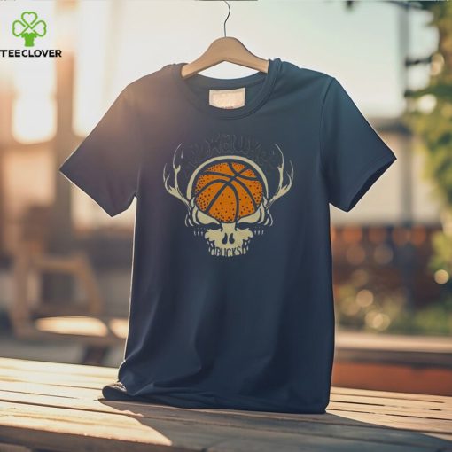 NBA x Grateful Dead x Milwaukee Bucks Skull 2024 T Shirt